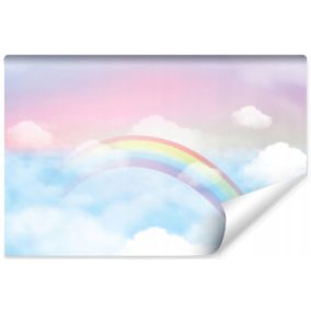 Papier Peint Photo ARC-EN-CIEL Nuages Pour Chambre D'Enfant 135cm x 90cm