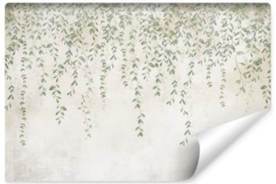 Papier Peint Photo FEUILLES Béton Nature Pour Chambre 180cm x 120cm
