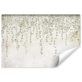 Papier Peint Photo FEUILLES Béton Nature Pour Chambre 315cm x 210cm