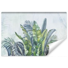 Papier Peint Photo FEUILLES Tropicales Aquarelle Pour Chambre 90cm x 60cm