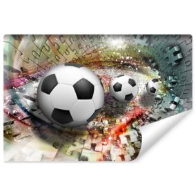 Papier Peint Photo FOOTBALL Tunel 3D Pour Chambre D'Enfant 315cm x 210cm