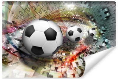 Papier Peint Photo FOOTBALL Tunel 3D Pour Chambre D'Enfant 520cm x 318cm