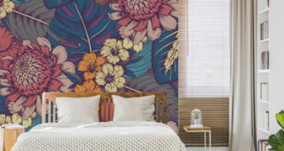 Papier Peint Photo Intissé FLEURS Couleurs Style Slave Pour Salon 180cm x 120cm