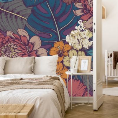 Papier Peint Photo Intissé FLEURS Couleurs Style Slave Pour Salon 180cm x 120cm