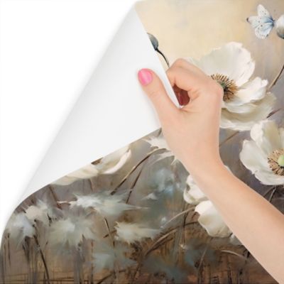 Vintage papier peint motif fleuri coquelicots - Bricolage