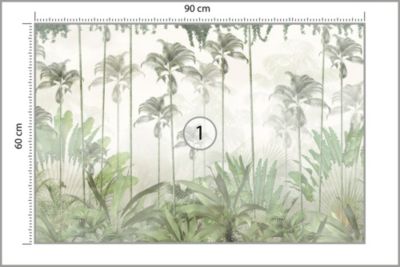 Papier Peint Photo Pour Chambre FORET TROPICALE Plantes 90cm x 60cm