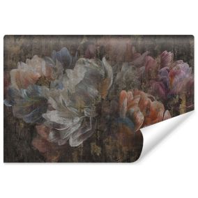 Papier Peint Photo Pour Chambre PIVOINES Abstraites Fleurs 360cm x 240cm