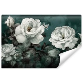 Papier Peint Photo Pour Salon FLEURS Feuilles Nature 3D 90cm x 60cm