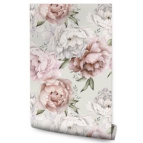 Papier Peint PIVOINES Feuilles Nature Pour La Chambre