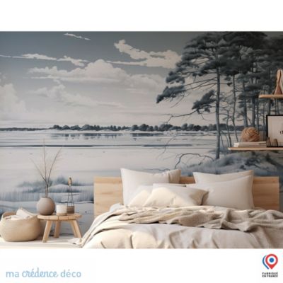 Papier peint Plage Sud ouest, Aquarelle 2 - Intissé - 400 cm - 280 cm - MaCrédenceDéco