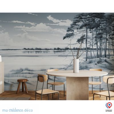Papier peint Plage Sud ouest, Aquarelle 2 - Intissé - 400 cm - 280 cm - MaCrédenceDéco