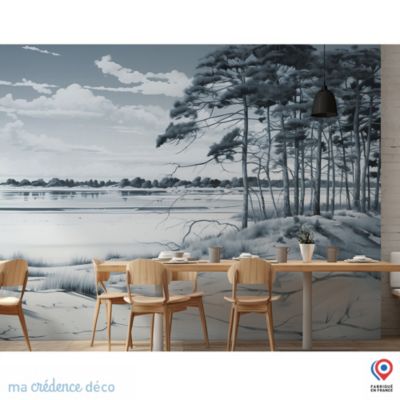 Papier peint Plage Sud ouest, Aquarelle 2 - Intissé - 400 cm - 280 cm - MaCrédenceDéco