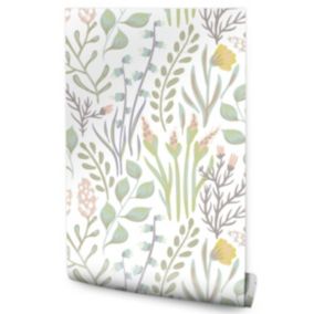 Papier Peint PLANTES Herbes Feuilles Pour Salon