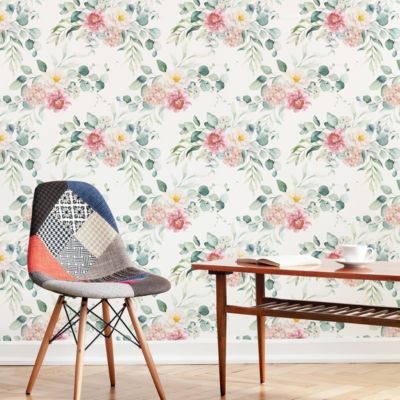 Papier Peint Pour Chambre FLEURS Feuilles Eucalyptus Nature