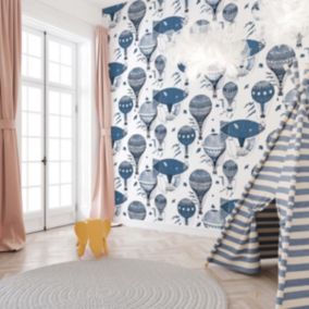Papier peint pour enfant avec mongolfières - 425x260 cm (l x h)