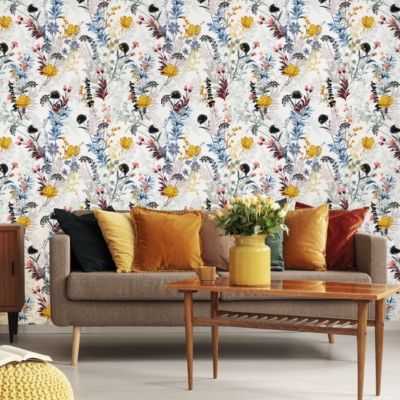 Papier Peint Pour La Chambre FLEURS Colorés Style Slave