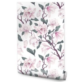 Papier Peint Pour La Chambre FLEURS Feuilles Brindilles