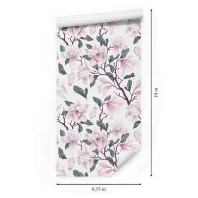 Papier Peint Pour La Chambre FLEURS Feuilles Brindilles