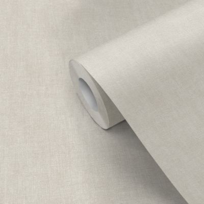 Papier peint pré-encollé Easy Roll vinyle intissé uni grège l.53 x L.1005 cm, GoodHome Coppins