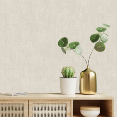Papier peint pré-encollé Easy Roll vinyle intissé uni grège l.53 x L.1005 cm, GoodHome Coppins