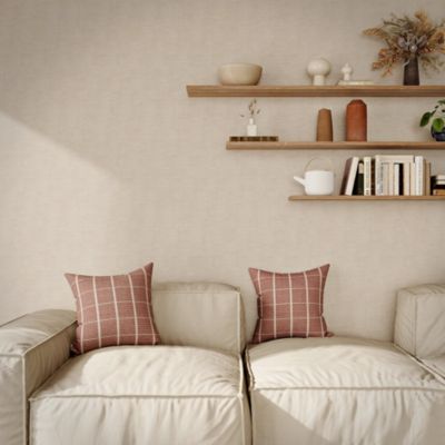 Papier peint pré-encollé Easy Roll vinyle intissé uni grège l.53 x L.1005 cm, GoodHome Coppins