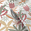 Papier peint pré-encollé tissu intissé Easy Roll GoodHome Basilic Fleurs semi-lustrée multicolore l.53 x H.1005 cm