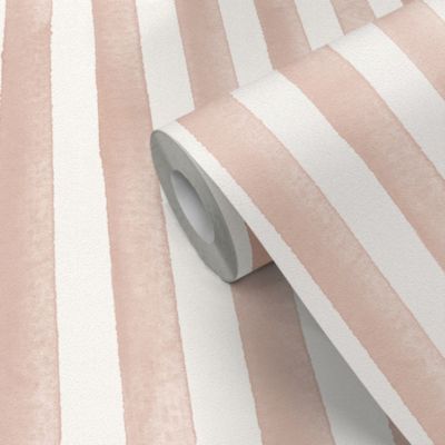 Papier peint pré-encollé vinyle à rayures Easy Roll GoodHome Satori rayures rose l.53 x H.1005 cm