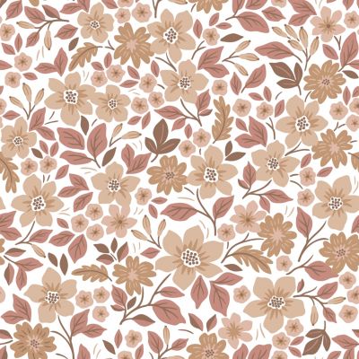 Papier peint pré-encollé vinyle Easy Roll GoodHome Aani Fleurs rose l.53 x H.1005 cm