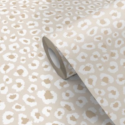 Papier peint pré-encollé vinyle Easy Roll GoodHome Coquille Pois beige l.53 x H.1005 cm
