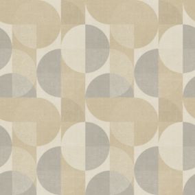 Papier peint pré-encollé vinyle intissé Easy Roll GoodHome Antilia beige l.53 x H.1005 cm