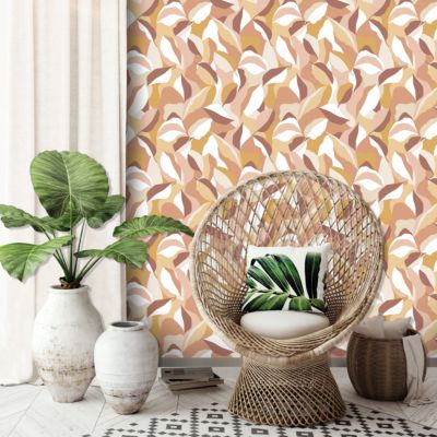 Papier peint pré-encollé vinyle intissé Easy Roll GoodHome Apricot multicolore l.53 x H.1005 cm