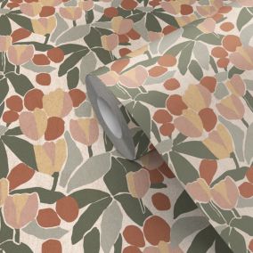 Papier peint pré-encollé vinyle intissé Easy Roll GoodHome Bahulu multicolore l.53 x H.1005 cm