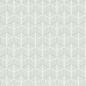 Papier peint pré-encollé vinyle intissé Easy Roll GoodHome Bassia vert l.53 x H.1005 cm