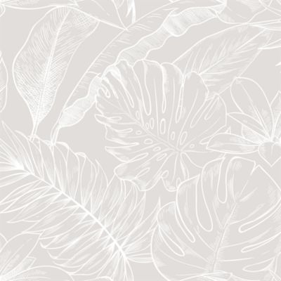 Papier peint pré-encollé vinyle intissé feuilage Easy Roll GoodHome Ufford beige l.53 x H.1005 cm