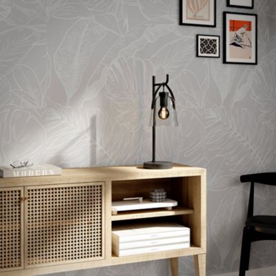 Papier peint pré-encollé vinyle intissé feuilage Easy Roll GoodHome Ufford beige l.53 x H.1005 cm