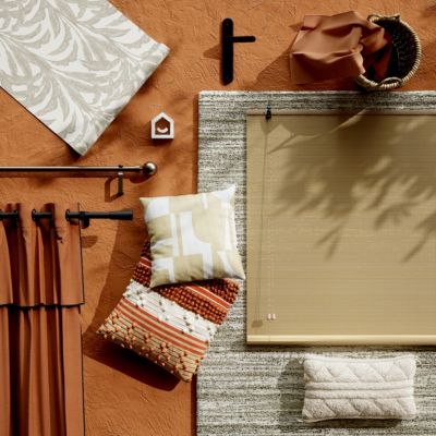 Papier peint pré-encollé vinyle intissé feuillage Easy Roll GoodHome Duffy feuillage beige l.53 x H.1005 cm
