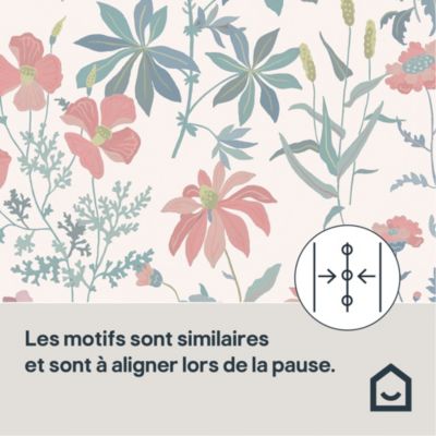Papier Peint Intissé A.S. Creation Lenni Fleurs – 10,05 X 0,53 M, Rouge Rose, Motif Floral