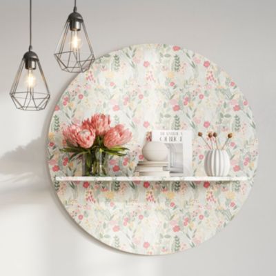 Papier peint pré-encollé vinyle intissé fleuri Easy Roll GoodHome Aristea multicolore l.53 x H.1005 cm