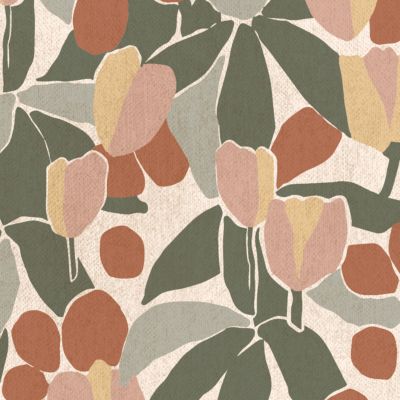 Papier peint pré-encollé vinyle intissé fleuri Easy Roll GoodHome Bahulu multicolore l.53 x H.1005 cm
