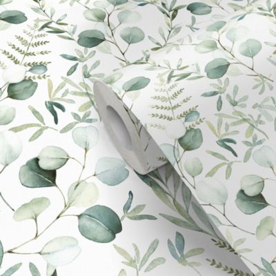 Papier peint pré-encollé vinyle intissé fleuri Easy Roll GoodHome Cedrela vert l.53 x H.1005 cm