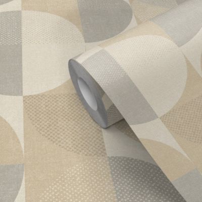 Papier peint pré-encollé vinyle intissé géométrique Easy Roll GoodHome Antilia beige l.53 x H.1005 cm