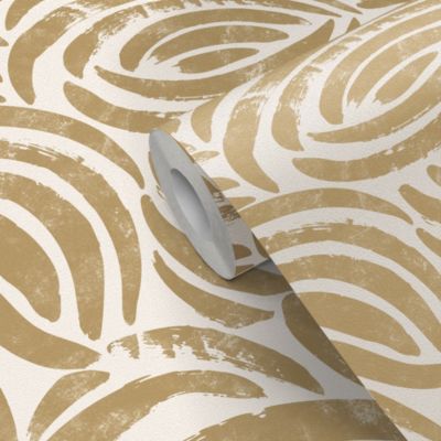 Papier peint pré-encollé vinyle intissé géométrique Easy Roll GoodHome Aubrey beige l.53 x H.1005 cm