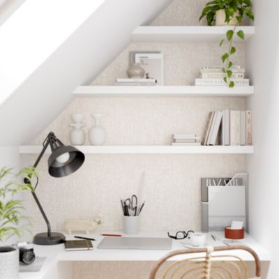 Papier peint pré-encollé vinyle intissé géométrique Easy Roll GoodHome Azay beige l.53 x H.1005 cm