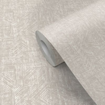 Papier peint pré-encollé vinyle intissé géométrique Easy Roll GoodHome Azay beige l.53 x H.1005 cm