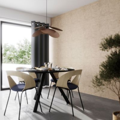 Papier peint pré-encollé vinyle intissé géométrique Easy Roll GoodHome Barrington beige l.53 x H.1005 cm