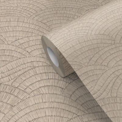 Papier peint pré-encollé vinyle intissé géométrique Easy Roll GoodHome Barrington beige l.53 x H.1005 cm