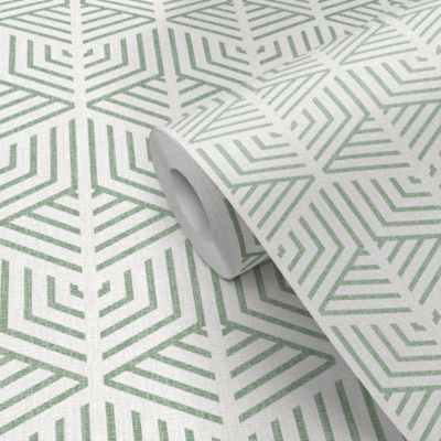 Papier peint pré-encollé vinyle intissé géométrique Easy Roll GoodHome Bassia vert l.53 x H.1005 cm
