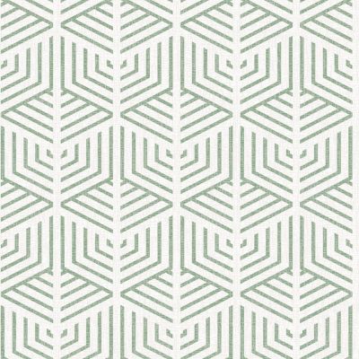 Papier peint pré-encollé vinyle intissé géométrique Easy Roll GoodHome Bassia vert l.53 x H.1005 cm