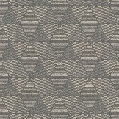 Papier peint pré-encollé vinyle intissé géométrique Easy Roll GoodHome Brocket gris l.53 x H.1005 cm