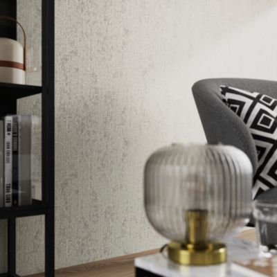 Papier peint pré-encollé vinyle intissé géométrique Easy Roll GoodHome Brya noir l.53 x H.1005 cm